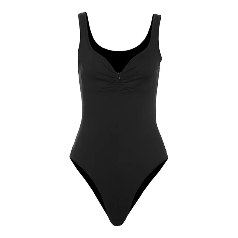 

Slimming One-Piece Suit Q282BS Sexy Fashionable V-Neck Sleeveless Summer New Arrival Color High Waist Nine-Piece Pants