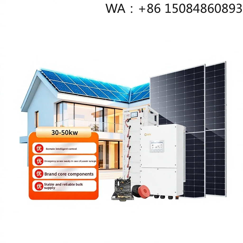 Plug And Play  SystemHybrid Grid Energy Storage Photovoltaic System 30-50KW Solis Inverter Monocrystalline Silicon Househol