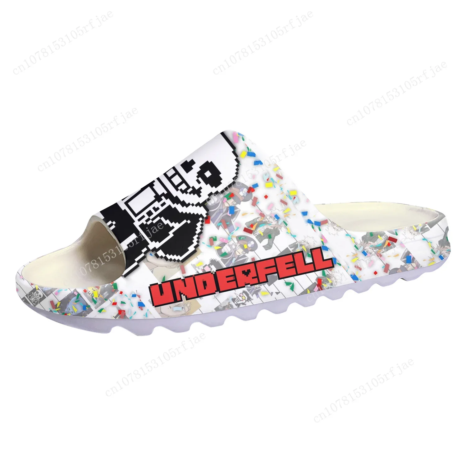 Zuecos de dibujos animados de Anime para hombres y mujeres, zapatos de agua personalizados, sandalias de chanclas, suela suave, Sllipers, juego Undertale, Sans Skull