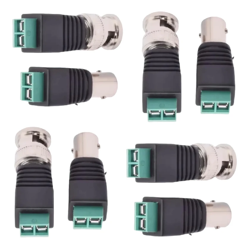 Coax Video Balun Adapter BNC Male Female Q9 Connector Plug for Led Strip Lights Camera Accessories