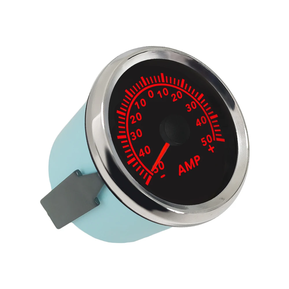 

New 52mm Universal Ammeter Ampere Meter +/-50A +/-80A +/-150A with Current Sensor 9-32V with Red Backlight for Car Boat Yacht