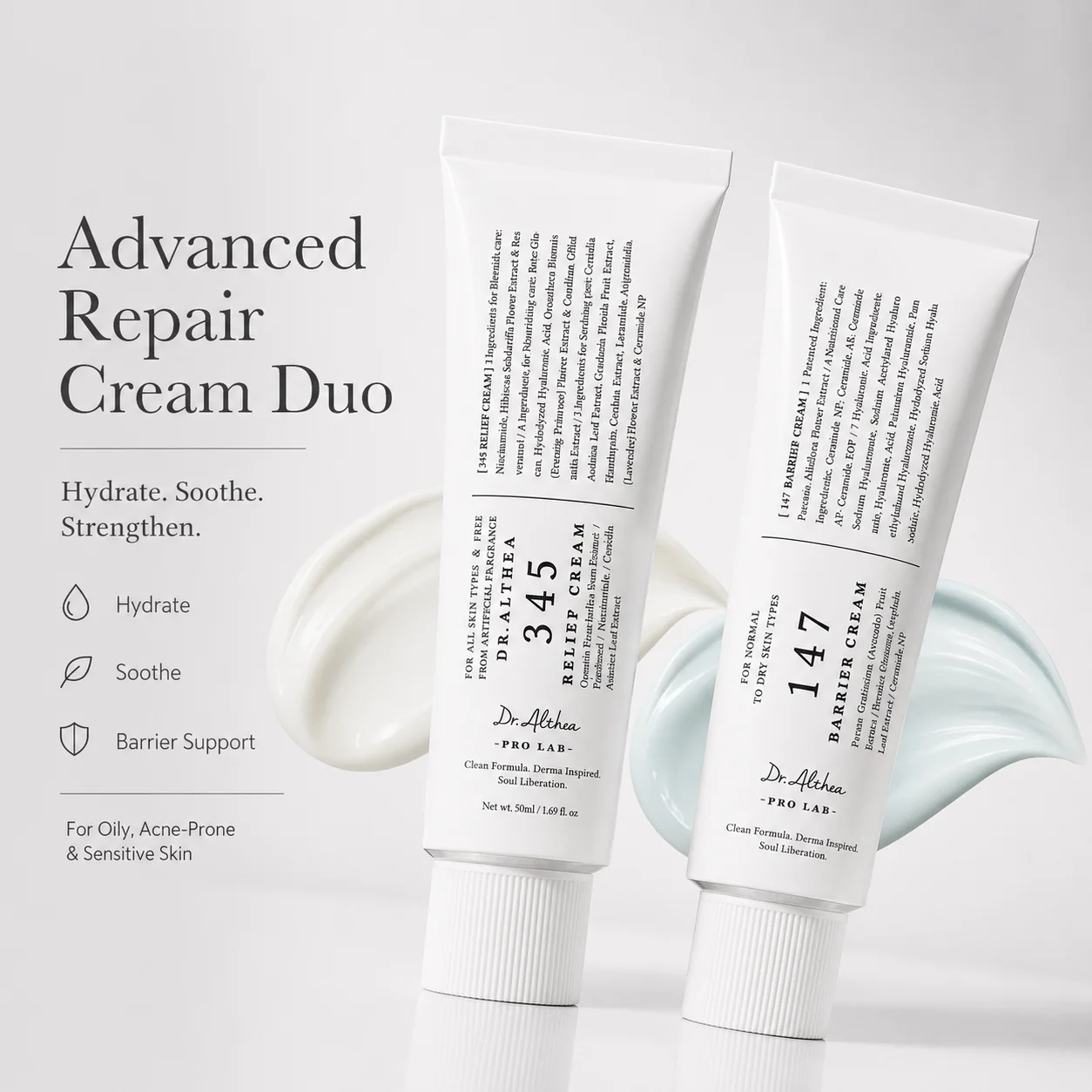 345 Antioxidant Cream Facial Moisturizer Soothing Repair Formula Hydrating Barrier Care Improve Rough Skin Blemish Care