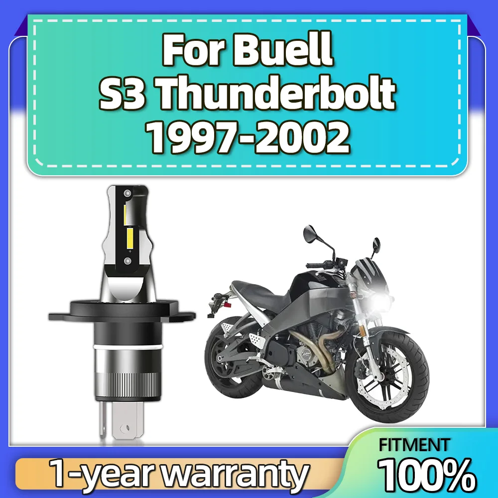 

For Buell S3 Thunderbolt 1997 1998 1999 2000 2001 2002 15000LM H4 LED Bulbs Canbus No Error Motorcycle Headlight CSP 3570