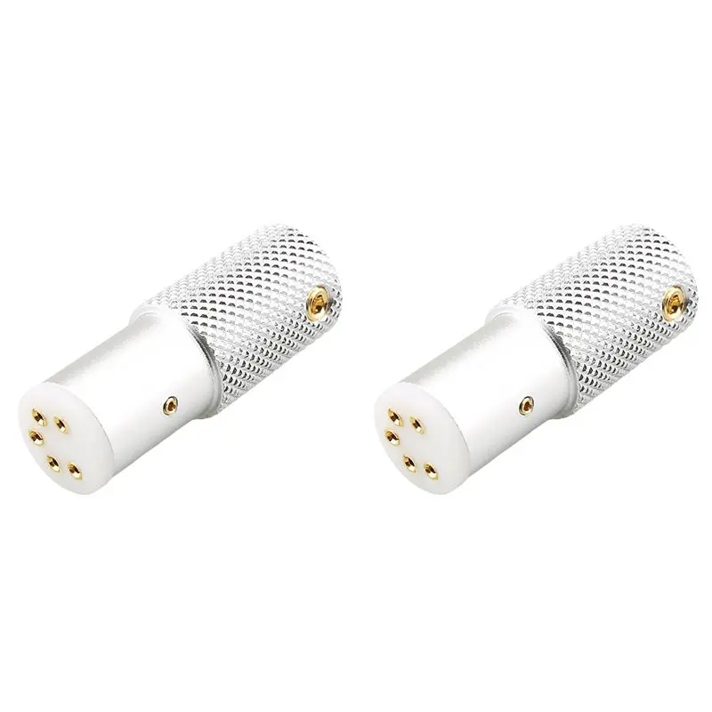 2X Female 5Pin DIN Connector LP Turntable Recorder Tonearm Plug Vinyl Jack LP Phono Signal Cable A-A86G