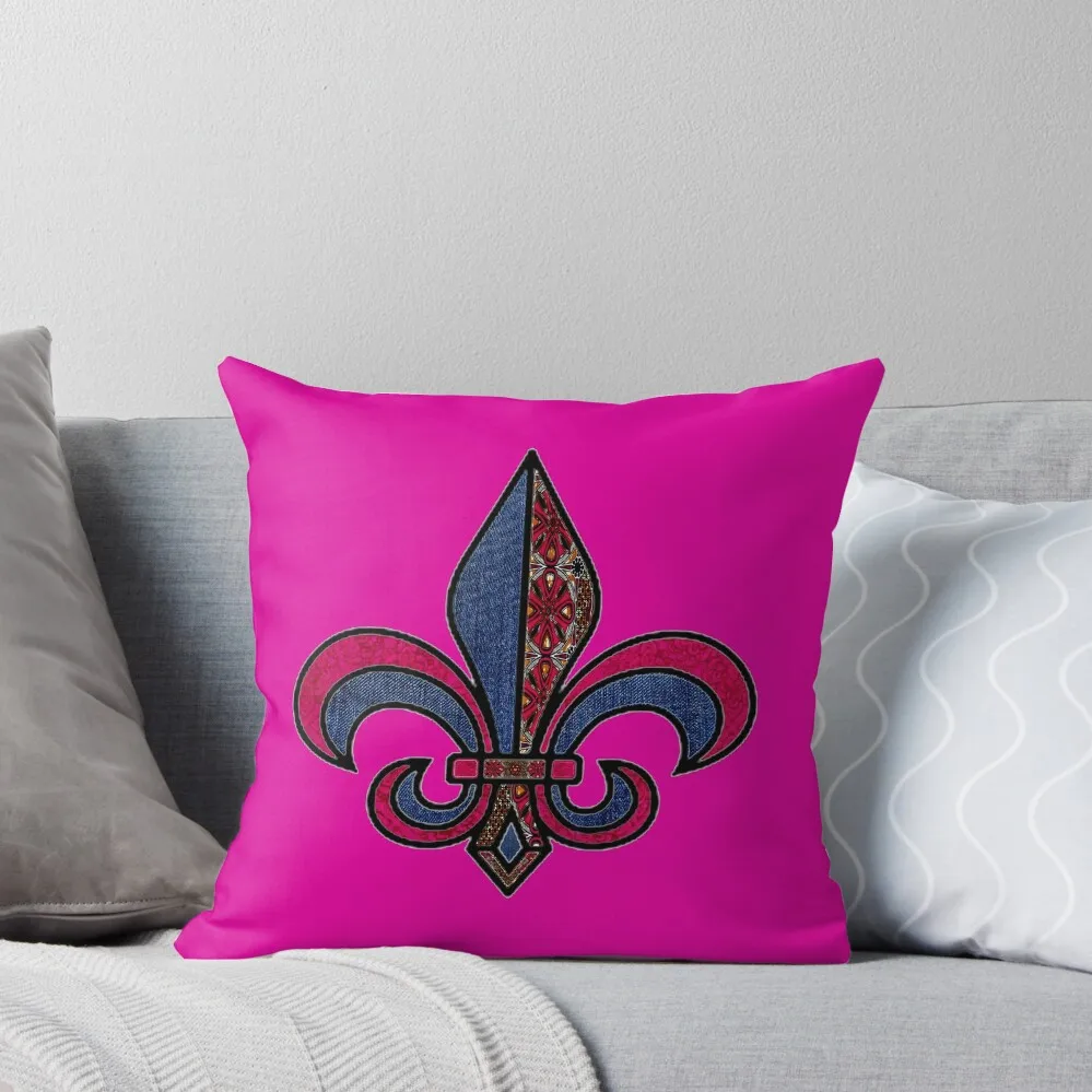

Fuchsia Funk Fleur D Lis Throw Pillow luxury sofa pillows Sofa Covers For Living Room Pillowcases Cushion Covers Sofa pillow