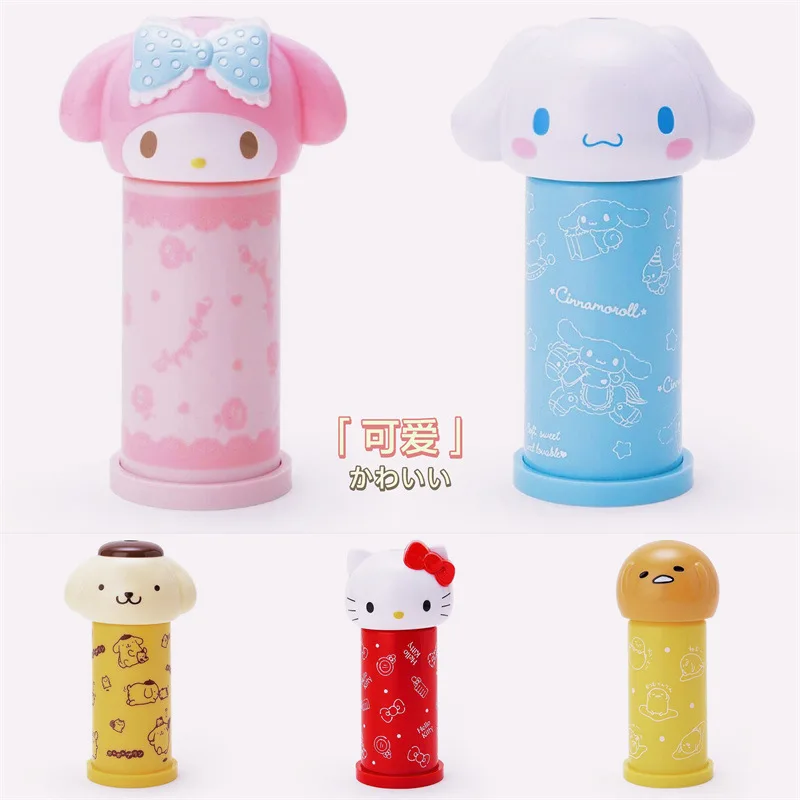 Sanrio Família Pudim Cão Pressionado Balde Palito, Cotonete, Melodia, Cão Caixa De Armazenamento, Bonito, Tamagotchi