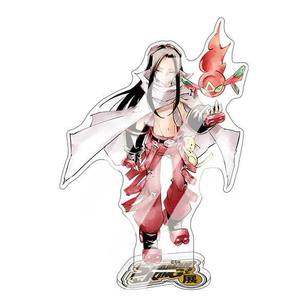 Anime shaman king acrílico chaveiro modelo figura yoh asakura amidamaru anna kyoyama cosplay modelo placa decoração de mesa prop presente de natal