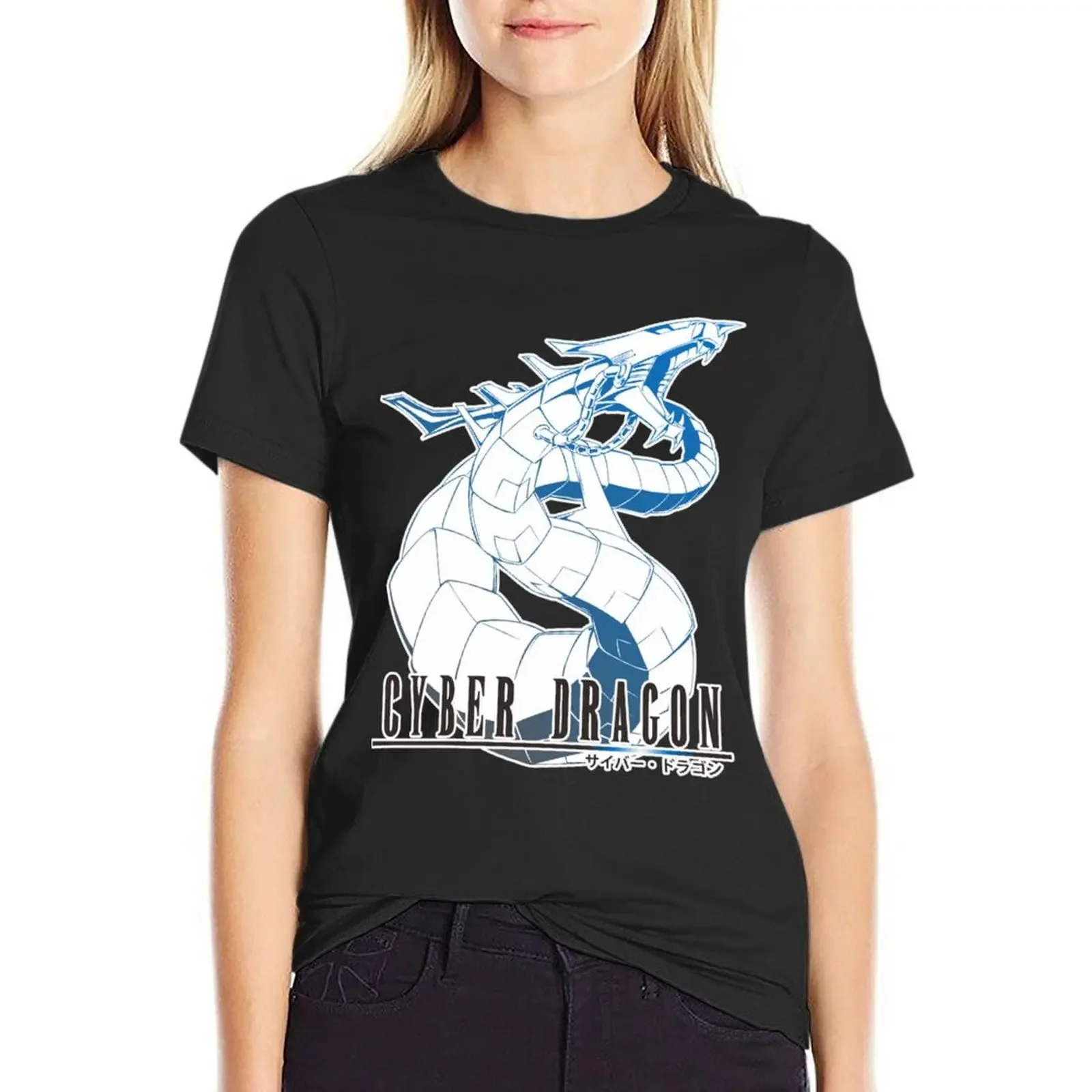 

Cyber Dragon T-Shirt customs tops vintage clothes korean fashion plain t shirts for Women