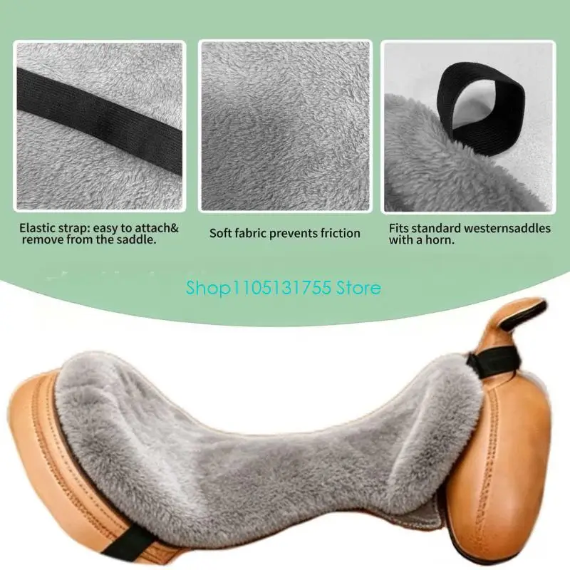 K0EF Gray Equestrians Saddles Pad for Entertaining Ridings, Soft Plush Padded Surfaces with Contoured Profile and Visible Black