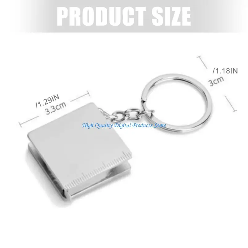 U2JE multifuncional 130cm llavero retráctil regla cinta métrica materiales metálicos