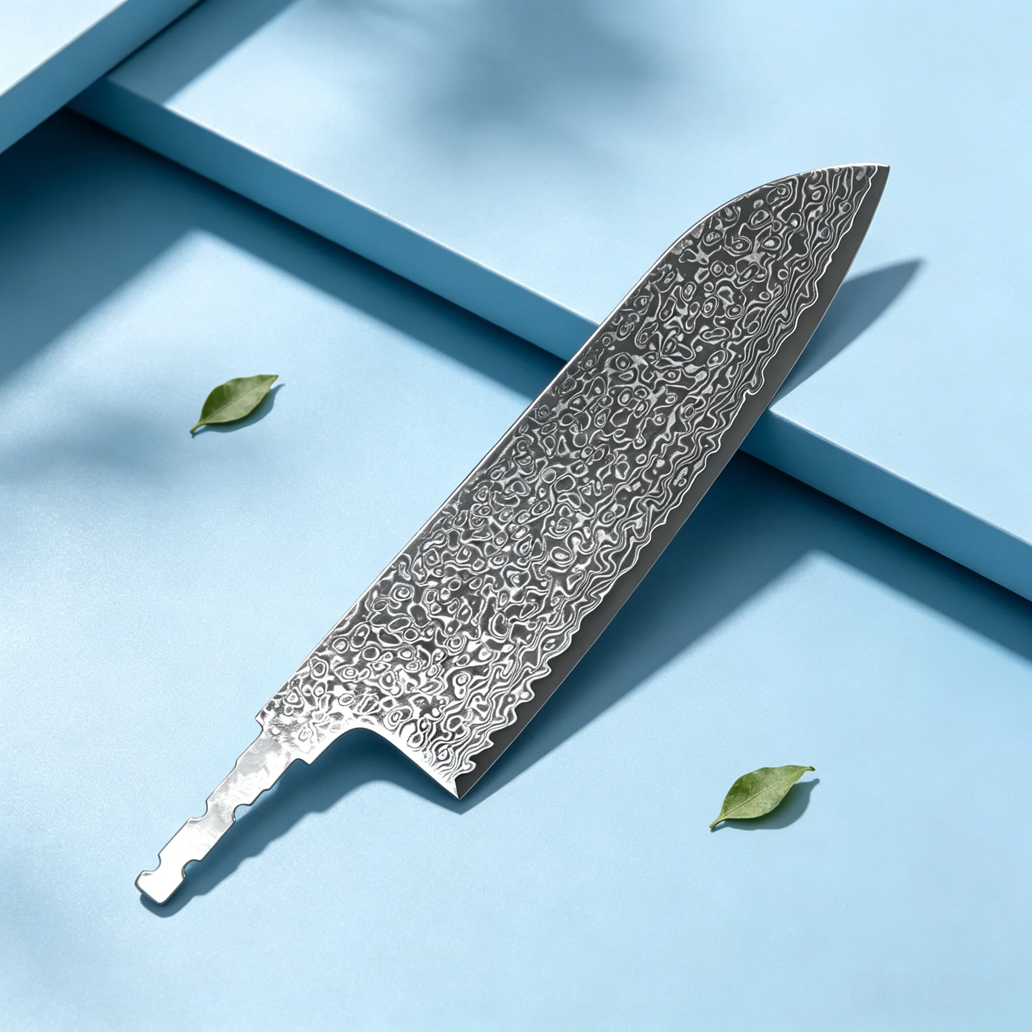 شفرة فولاذ دمشقي فاخرة، مصنوعة - مراجعة Knife Blade Blank Damascus Steel Forged وسعره