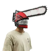 Anime Chainsaw Man Cosplay Denji Helmet Mask Monster Mask Devil Mask Halloween Novelty Costume Party Latex Full Head Mask Prop
