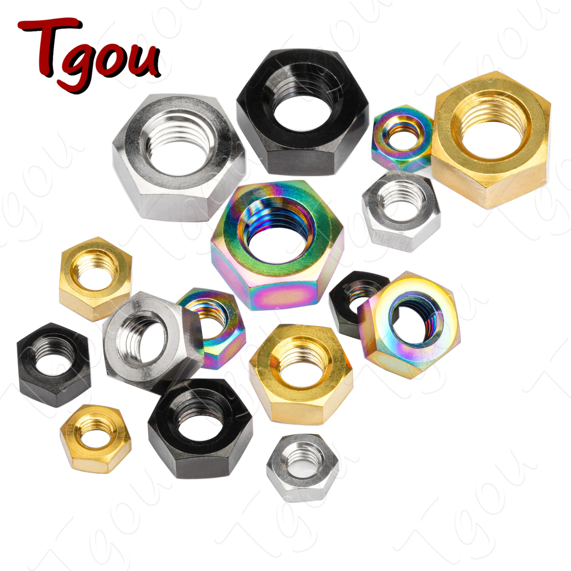 Tgou Titanium Nut M4 M5 M6 M8 Outer Hexagon Nut for Bicycle Motorcycle