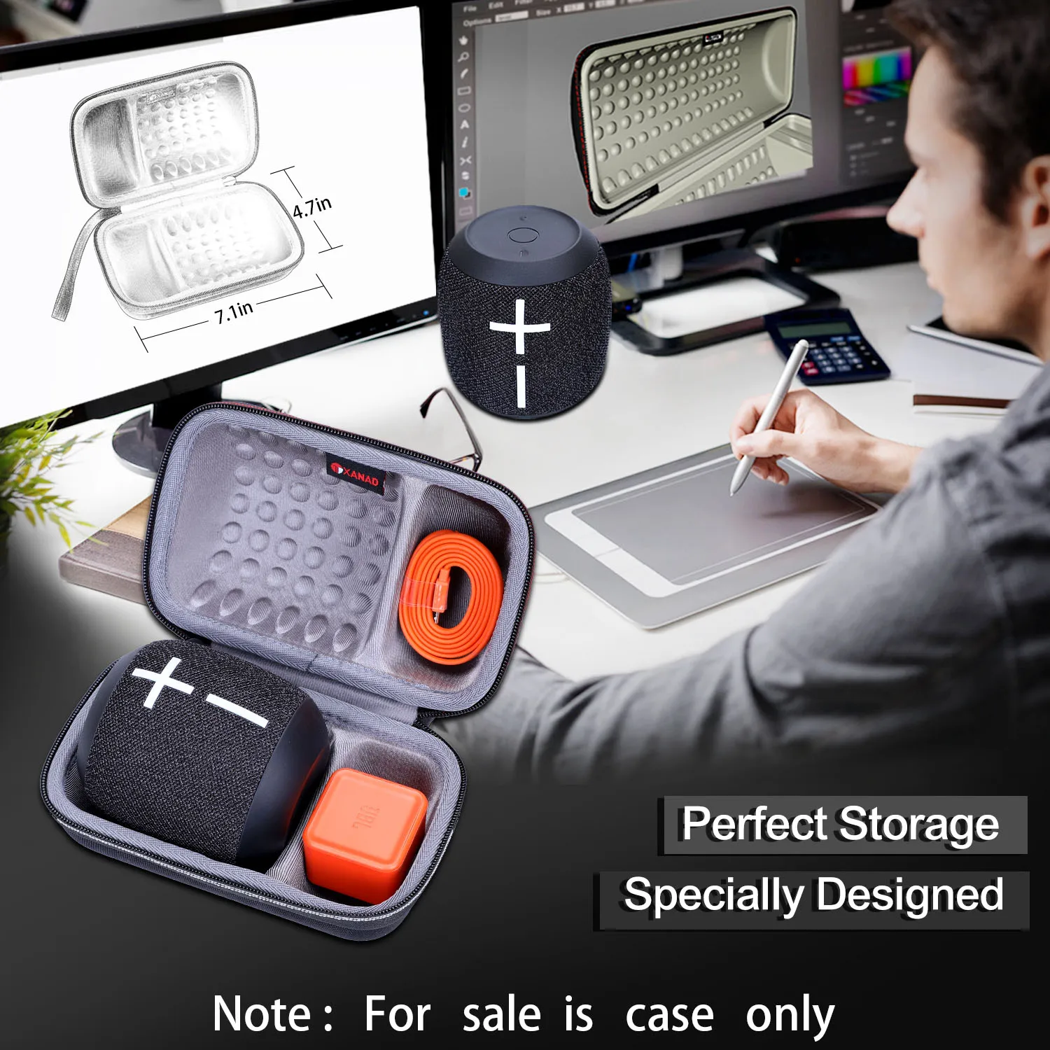 XANAD Hard Case for Ultimate Ears WONDER BOOM or WONPERBOOM 2