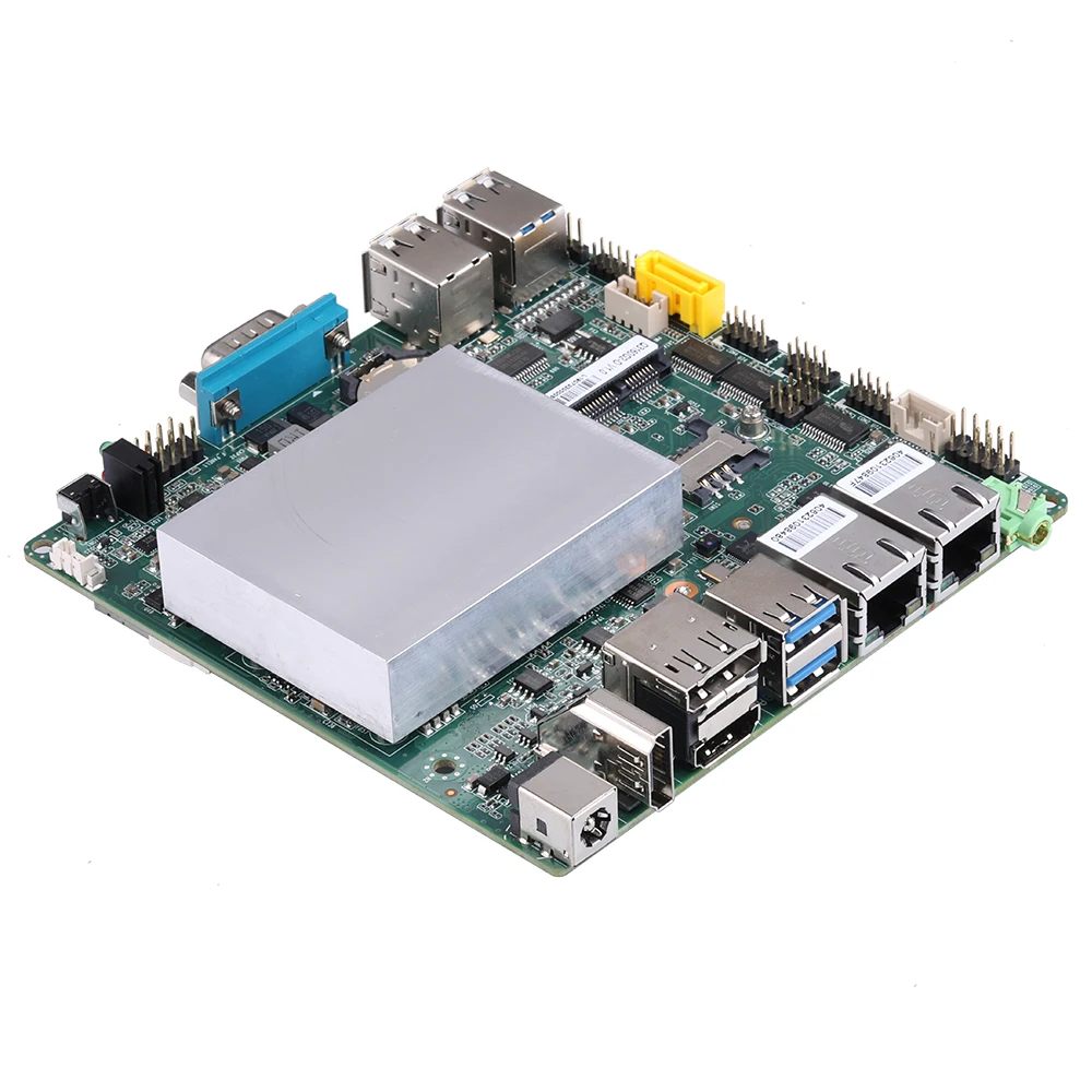 Fanless Dual LAN Mini PC J3710 Quad Core Processor TDP 6.5W 4x RS232 Fanless Mini PC X86 2xHD 1x DP Linux/Win 7/8/10