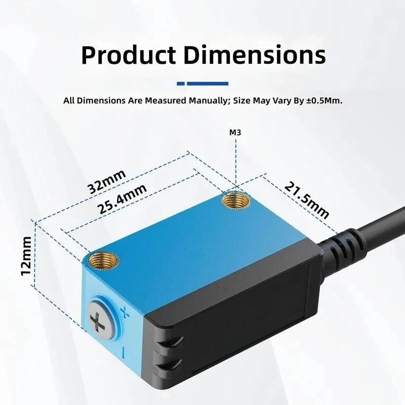 for Square Background Suppression Photoelectric Switch Red Light Diffuse Reflection Induction Pair of Radiation Sensor