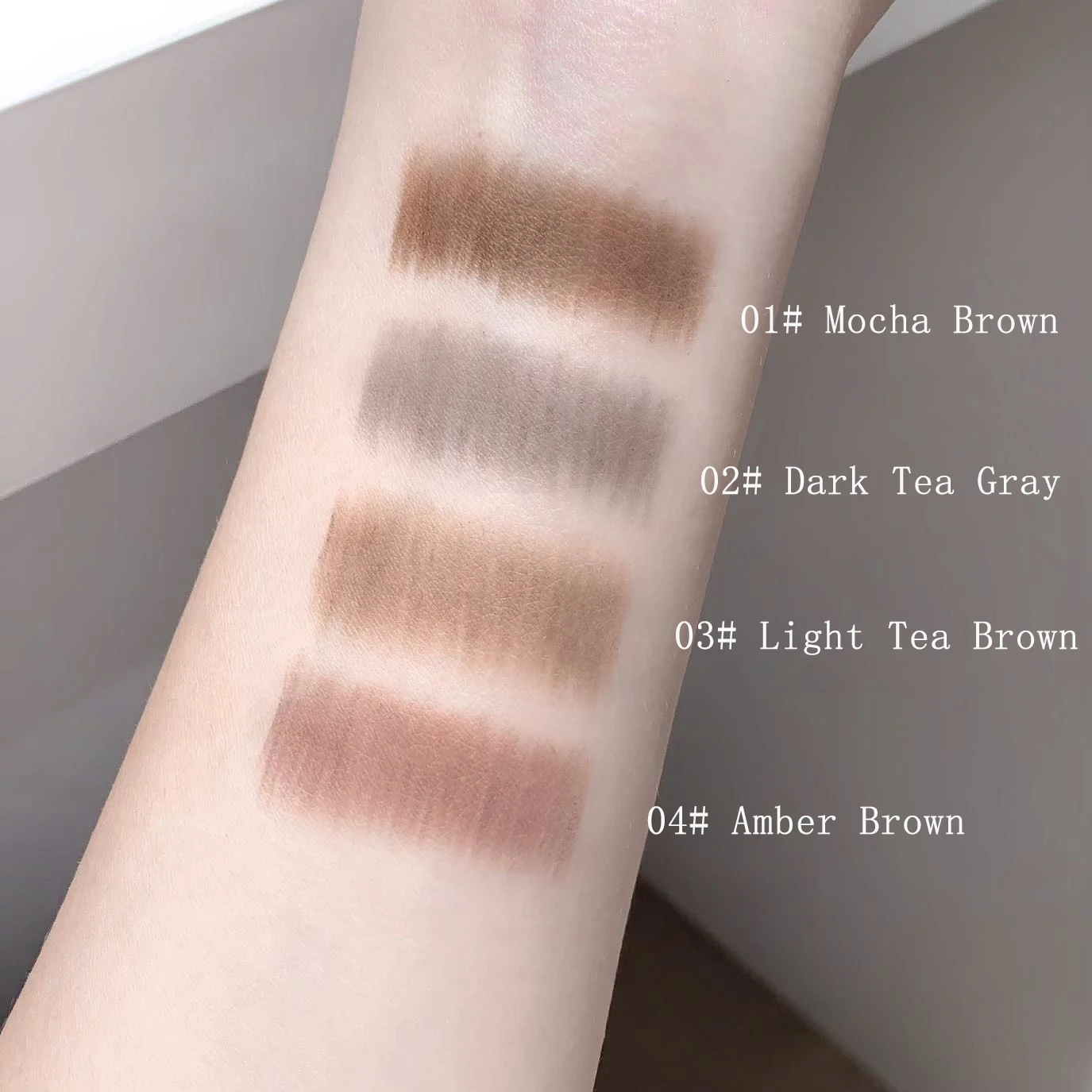 قلم حواجب 2 في 1 مزدوج الرأس مع فرشاة، مقاوم للماء، يدوم طويلاً، دقيق، مقاوم للتلطخ، مكياج حواجب طبيعي