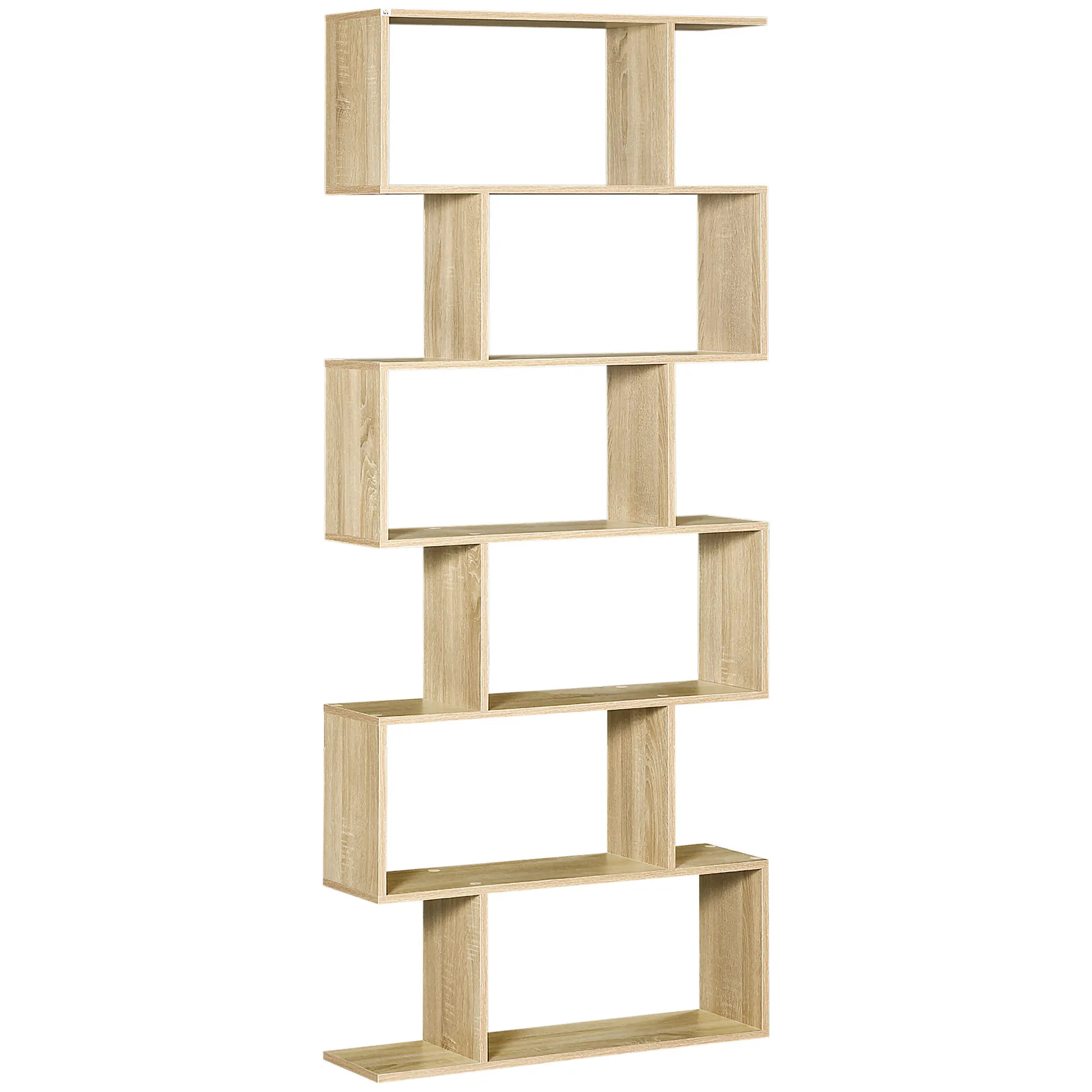 HOMCOM Librería de 6 Niveles, Estantería para Libros, 80x23x192 cm, Estantería Moderna para Salón, Dormitorio, Estudio, Oficina