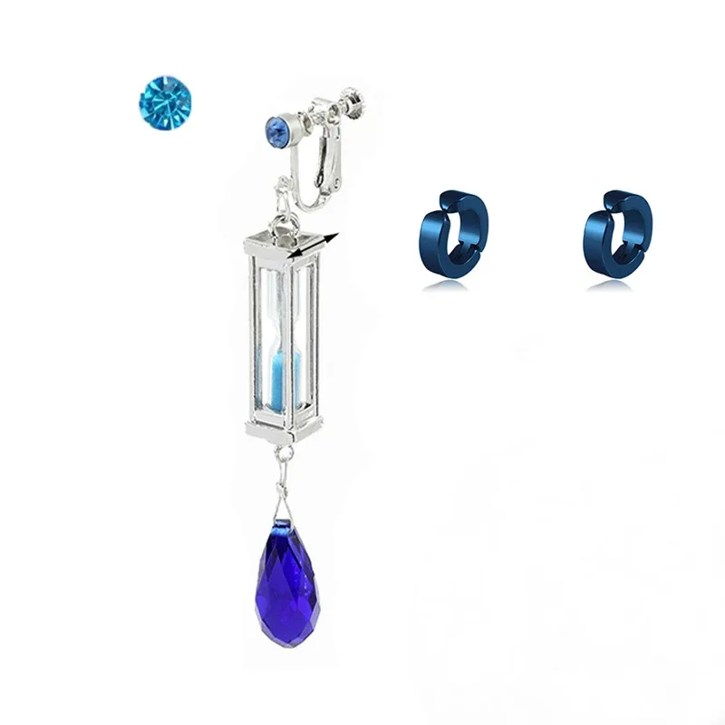 Candy 2025Anime The Case Study of Косплей Парик Vanitas No Karte Темно-синие серьги-зажимы для ушей Термостойкие парики для волос