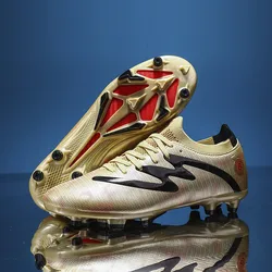 Hochwertige Mode goldene Kinder Fußballs chuhe Größe 32-45 Gesellschaft Fußballs chuhe Jungen Trainer profession elle Turnschuhe Futsal