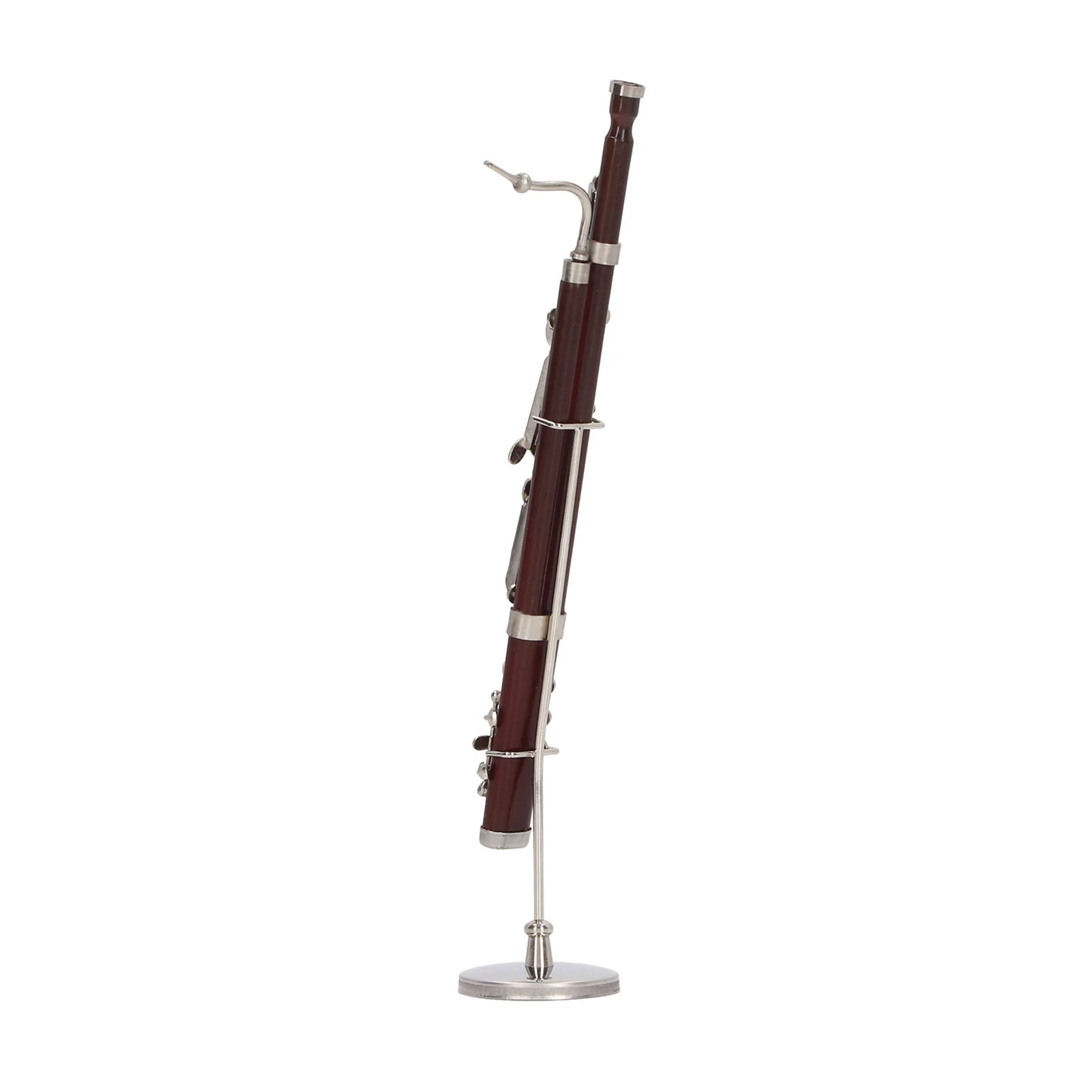 Miniature Bassoon Replica with Stand and Case Mini Musical Instrument Dollhouse Model Home Decoration - view 2