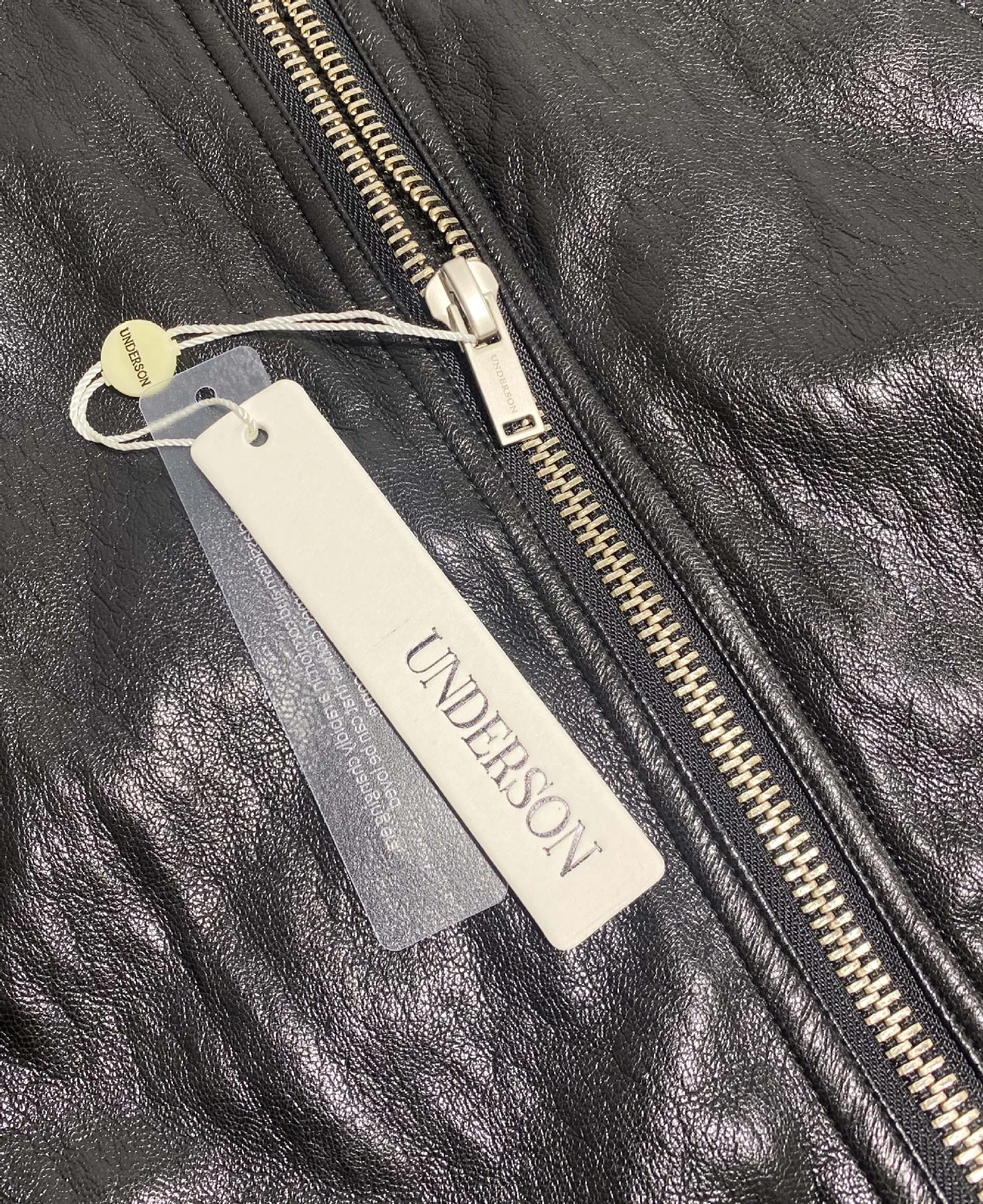 

PREON Autumn Winter Loose Fit Zipper Bright Surface Eco-Leather Jaet Sli Outerwear for Women Retro Commute Sle Long S...