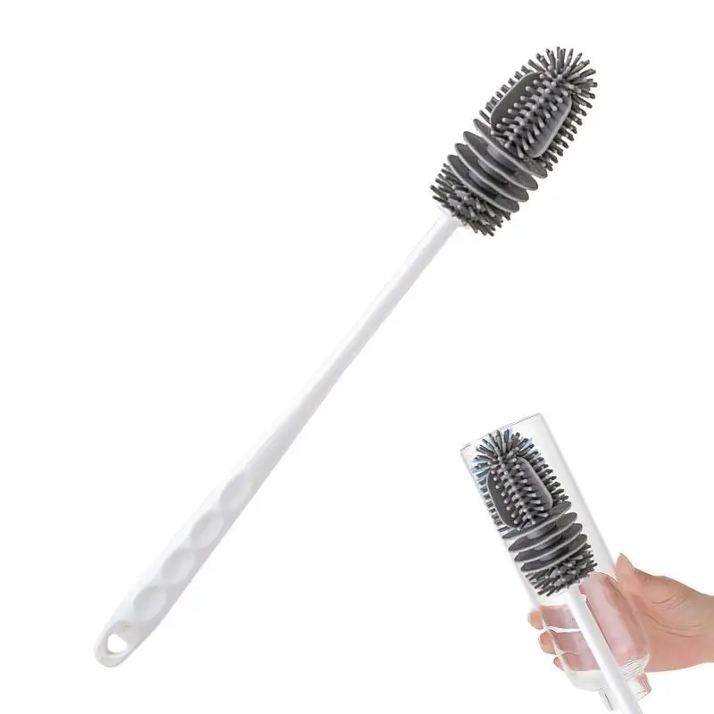 Soft Bottle Cleaner Brush Sponge Touch No Scratch Baby Bottle Cleaning Brush Cup Cleaner Long Handle BPA Free Kitchen Cleaner