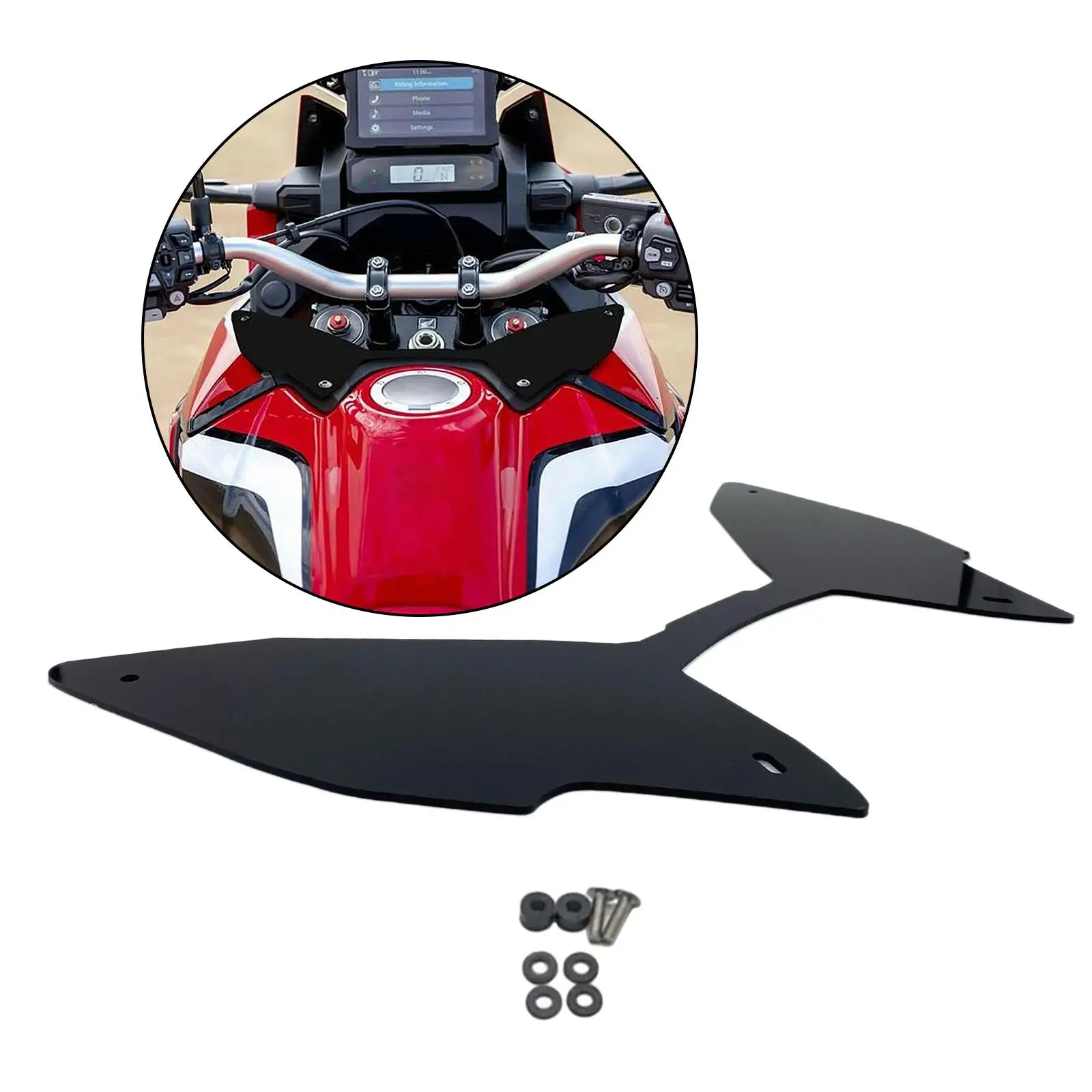 

Motocycle Wind Deflector Motorcycle Accessory 45x25x20cm Black