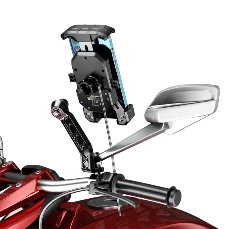 

Универсальный алюминиевый адаптер для крепления телефона заднего вида на мотоцикле 17 мм с шаровой головкой для безопасного 896C