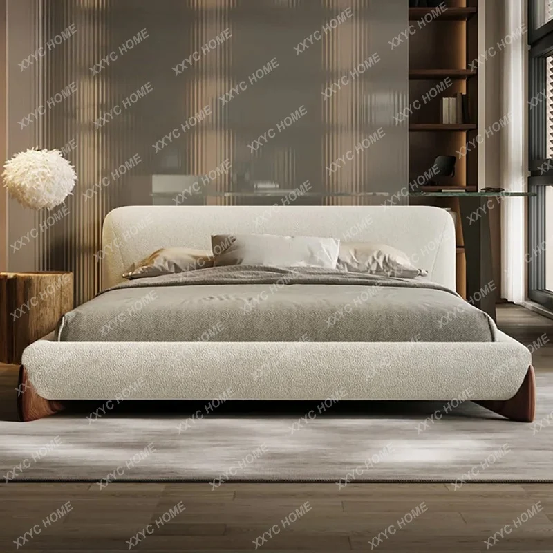 

Customized Fabric Bed with Soft Back Modern Design Tatami Beds King Size Bed Queen Size Bed with Solid Wood Frame