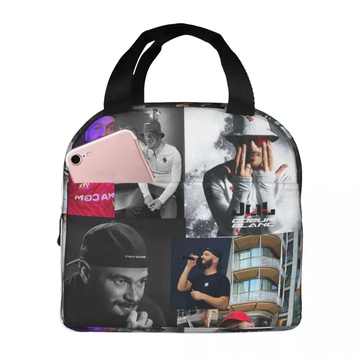 

French Rapper Jul Insulated Lunch Bag for Women Office Cooler Thermal Food Box Tote Portable Lunch Boxes Container