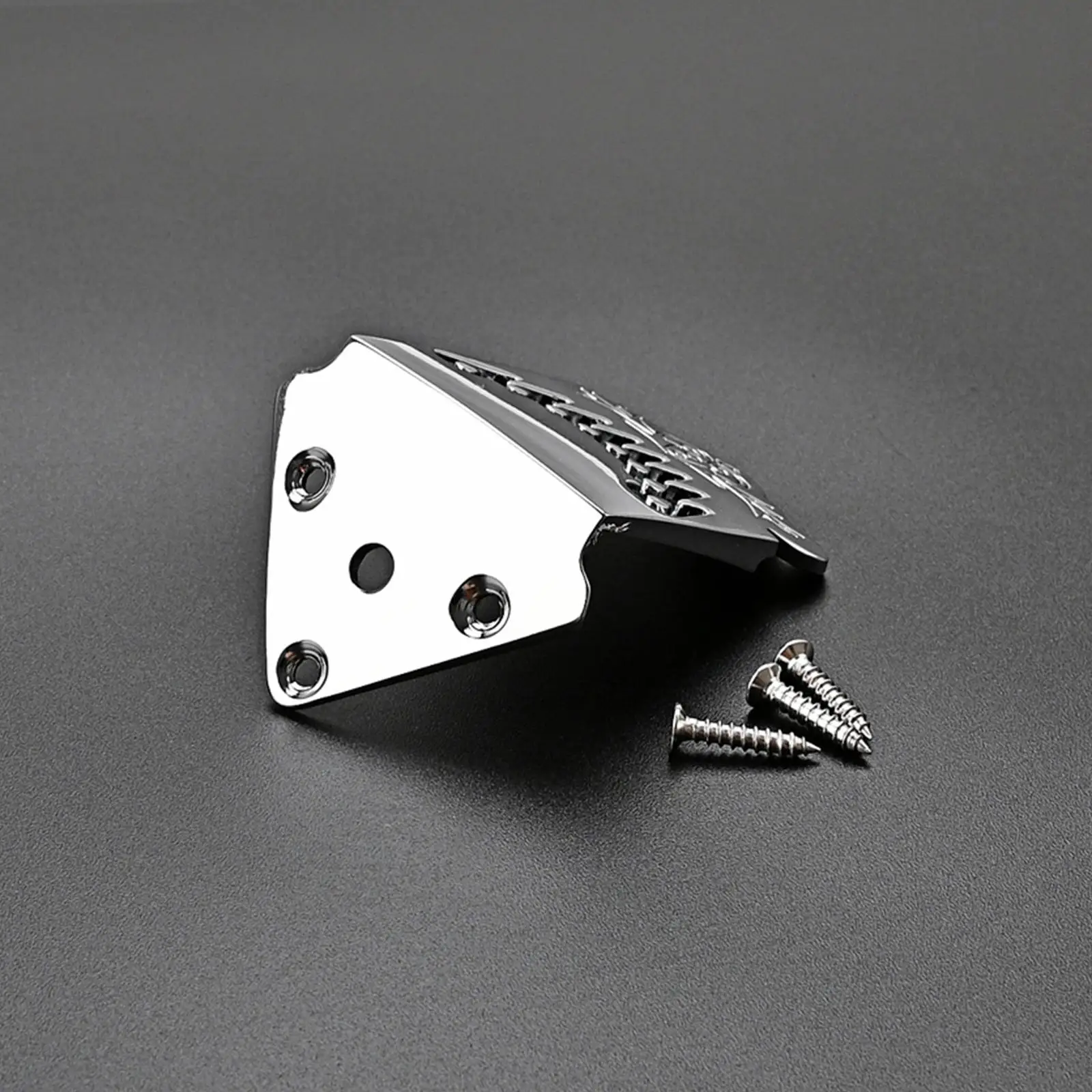

Mandolin Tailpiece with Screws Chrome Plated Guitar Tailpiece Mandolin Replacement Parts Musical Instrument Accessories