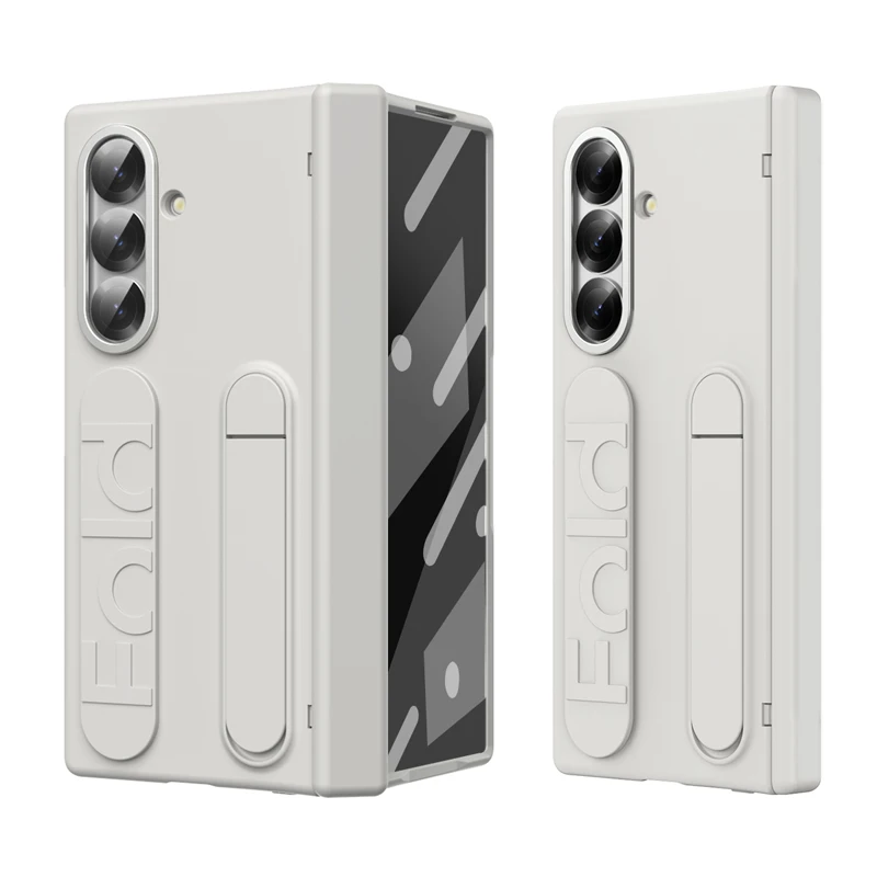 

For Samsung Galaxy Z Fold 7 6 5 Case ELVEV Wristband Holder Hinge Protection Hard Folding Cover With Glass For Galaxy Z Fold7