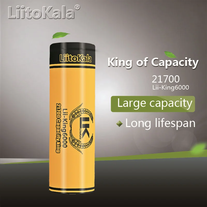 1-40pcs LiitoKala KING6000 21700 6000mah Rechargeable Battery 3.7V 1C discharge High Power batteries For High-power Appliances