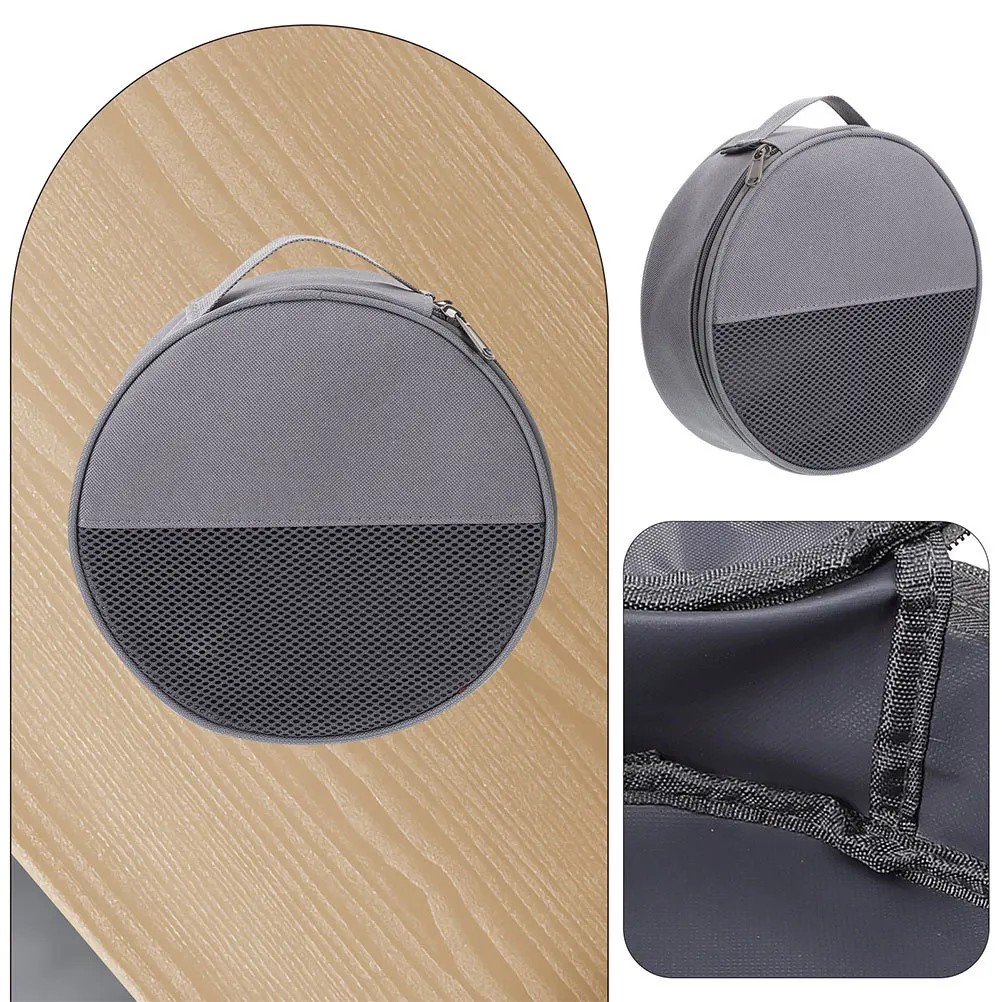 

2pcs Outdoor Tableware Storage Bag Durable Portable Camping Dish Bag Mesh Fabric Plates Bowls Utensils Lightweight Round