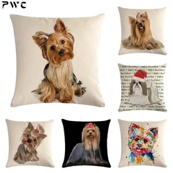 45cm*45cm pet dog SHIH-TZU  Linen pillow cover sofa pillow case car seat cushion cover decorative pillowcase