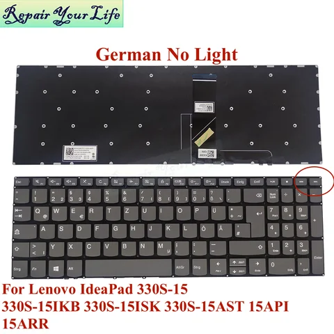Tastiera Nordica Per Lenovo Ideapad V330 E 330S – Layout Scandinavo, Nuova!