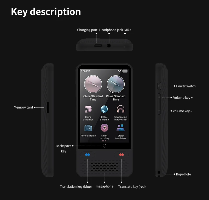 TJXL-2025 New S85 138 Languages Translator Real-Time Voice/Photo & 3.5" HD Screen - Offline Mode for Business Travel/Study Abroa