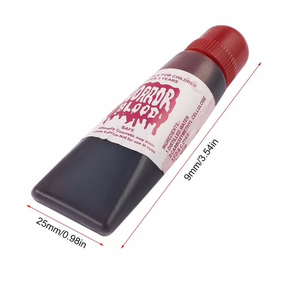 15ml Sztuczny Tatuaż Blizny Symulowane Rany Farba do Ciała Narzędzie Halloween Makijaż Krwawa Plazma Sztuczna Krew