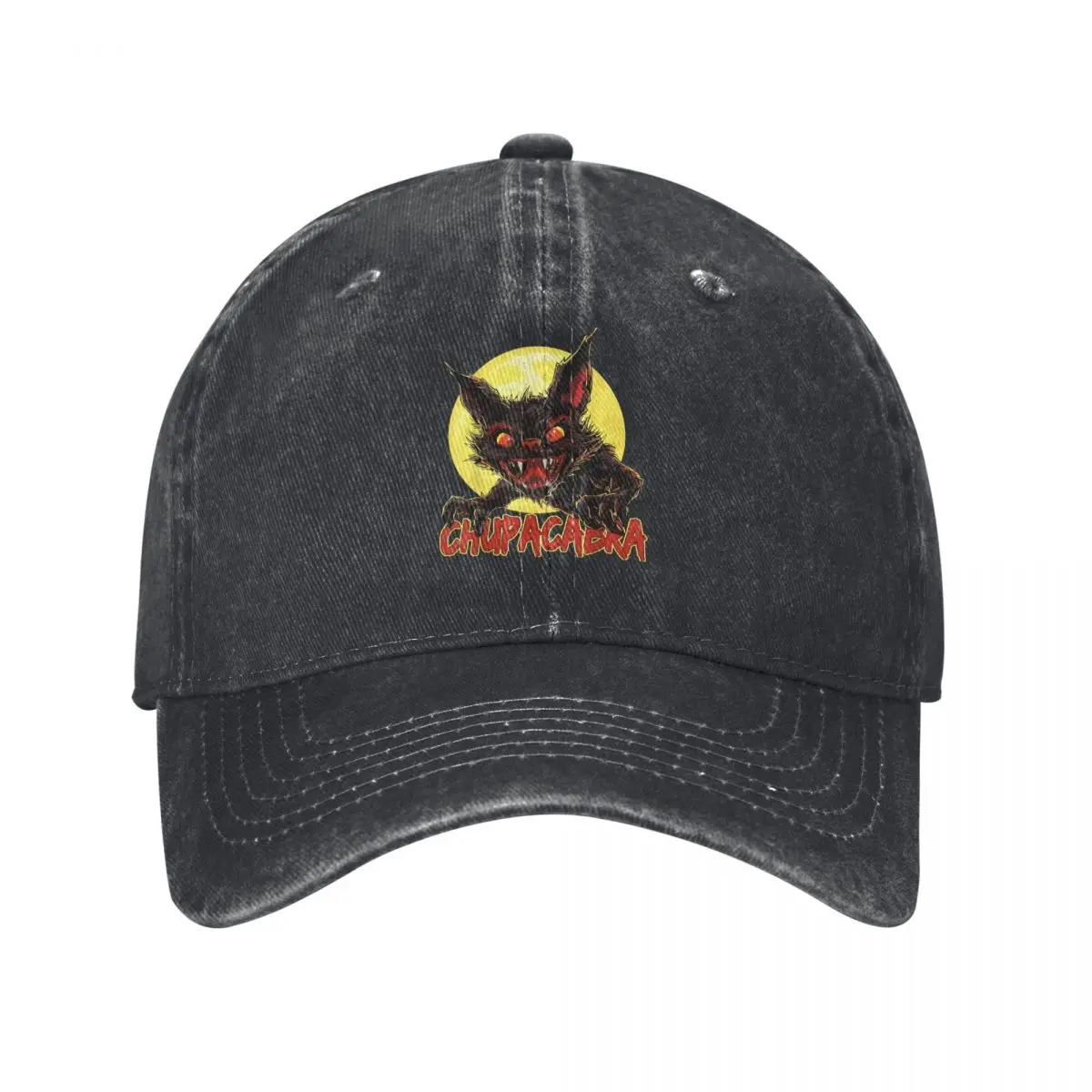 Chupacabra، Cryptid، Yellow Moon demin Trucker Hat Outdoor Adventures Summer Hat Cap Man Summer