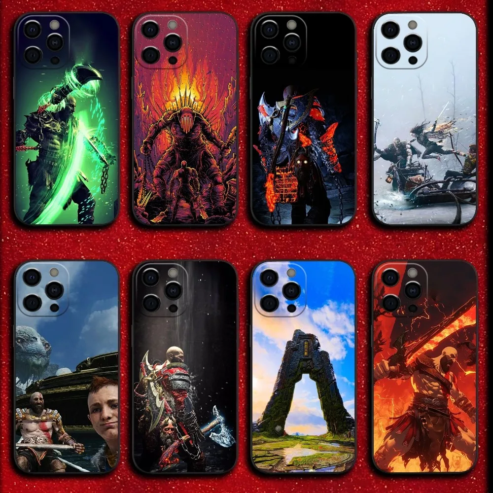 

G-God of War Game Phone Case For iPhone 16,15,14,13,12,11,Pro,X,XS,Max,XR,Plus,Mini Soft Black Cover