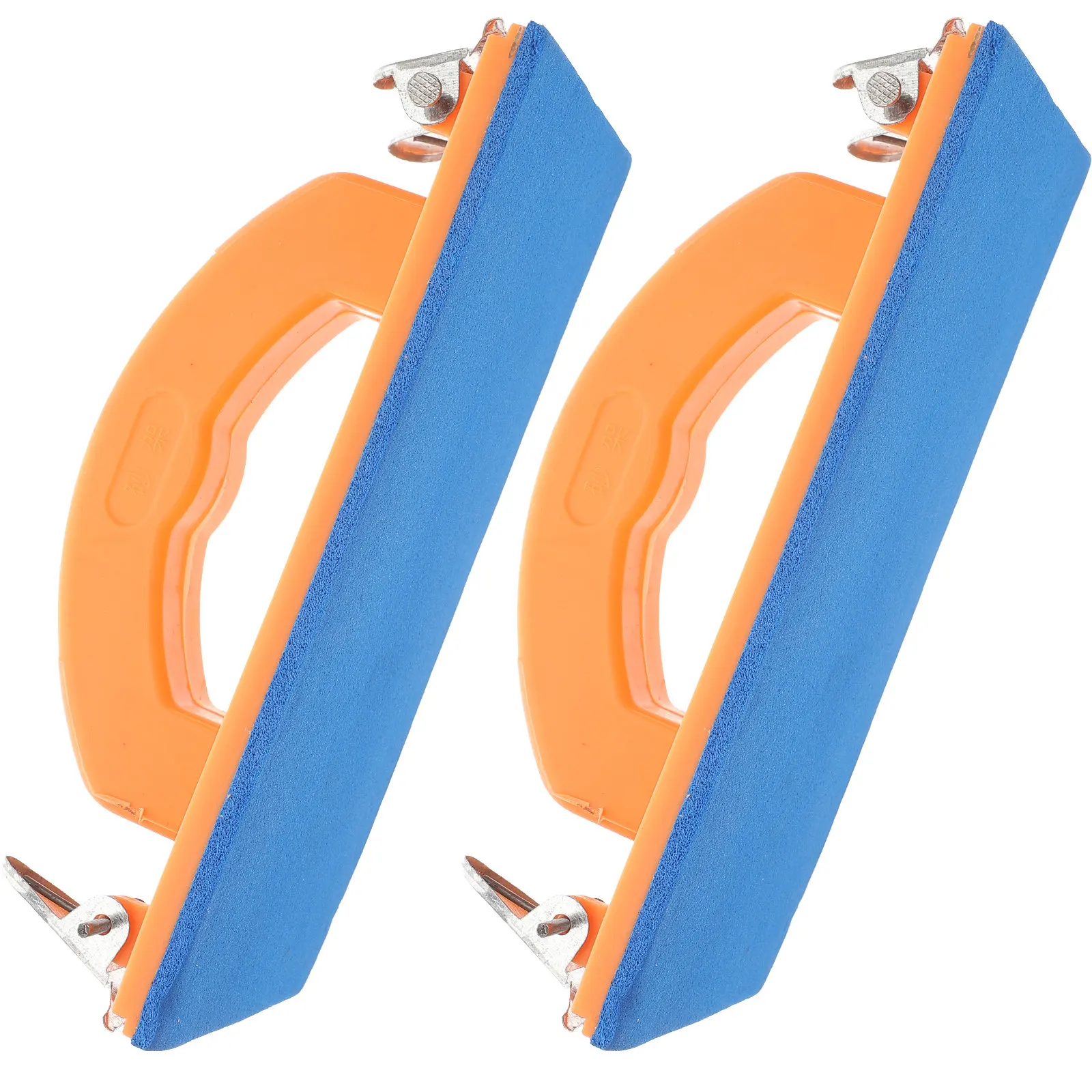 2Pcs Sandpaper Holder Right Angle Ergonomic Rubber Handle Anti-Slip Grip for Drywall Wood Metal Wall Sanding Polishing Grinding