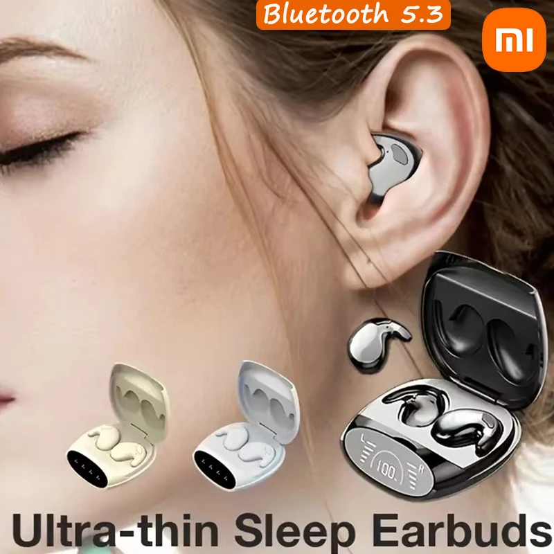 Xiaomi Sleep niewidoczne słuchawki douszne małe słuchawki ukryte słuchawki bezprzewodowe z redukcją szumów sportowe słuchawki stereo Bluetooth 5.3