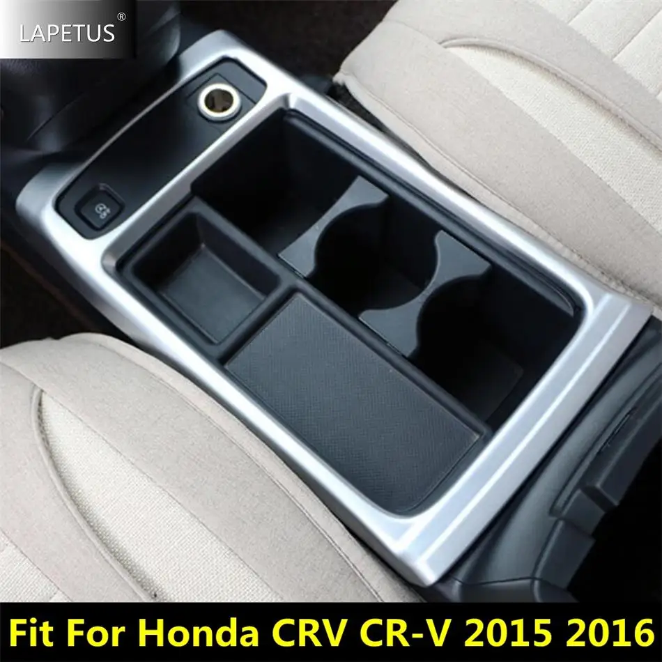 

For Honda CRV CR-V 2015 2016 Matte Car Accessories Front Central Control Water Cup Holder Frame Decor Panel Molding Cover Trim