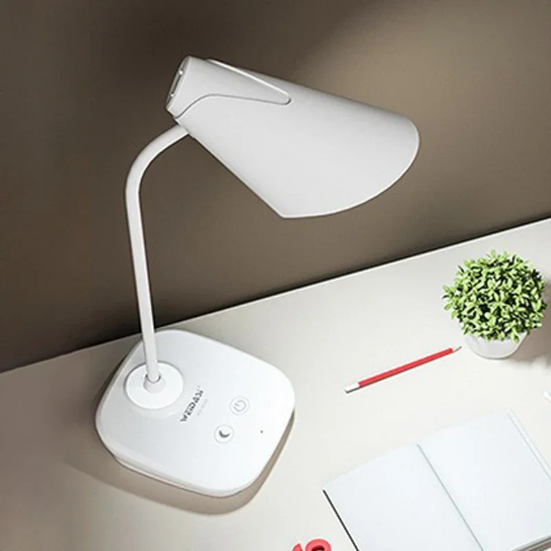 LED Desk Lamp 3 Levels Dimmable Touch Night Light USB Rechargeable Eye Protection Foldable Table Lamp For Bedroom Bedside Desk