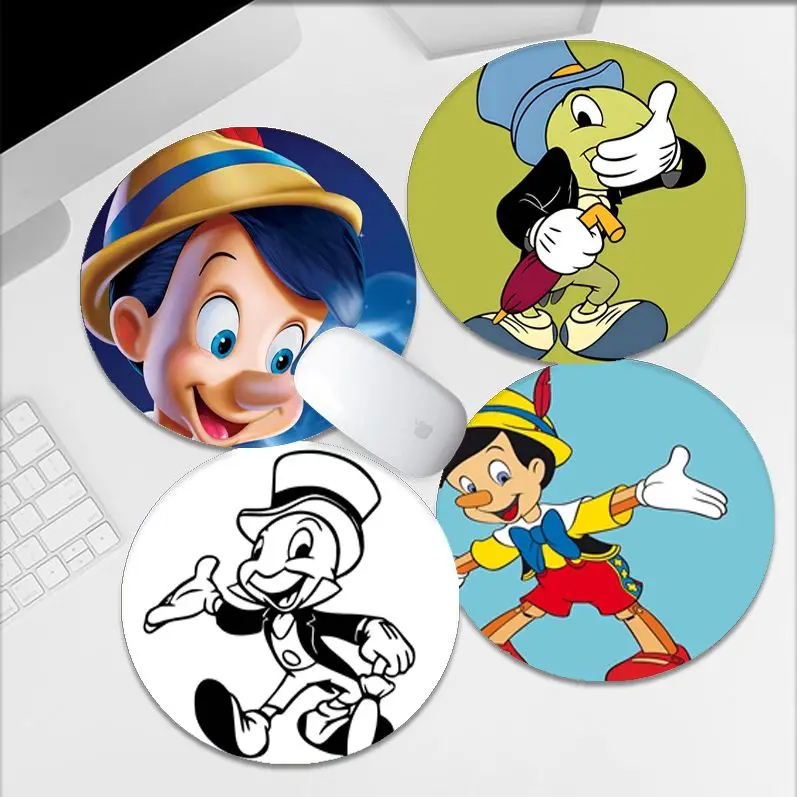 

Disney Pinocchio Jiminy Cricket Mousepad INS Tide Round Office Student Gaming Thickened Writing Pad Non-slip Cushion Mouse pad