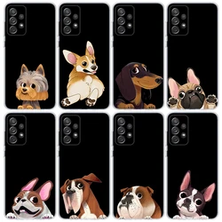 Pug Dog French Bulldog Phone Case For Samsung Galaxy A15 A14 A13 A12 A55 A54 A53 A52 A35 A34 A33 A32 A25 A24 A23 A22 A04S A03S A