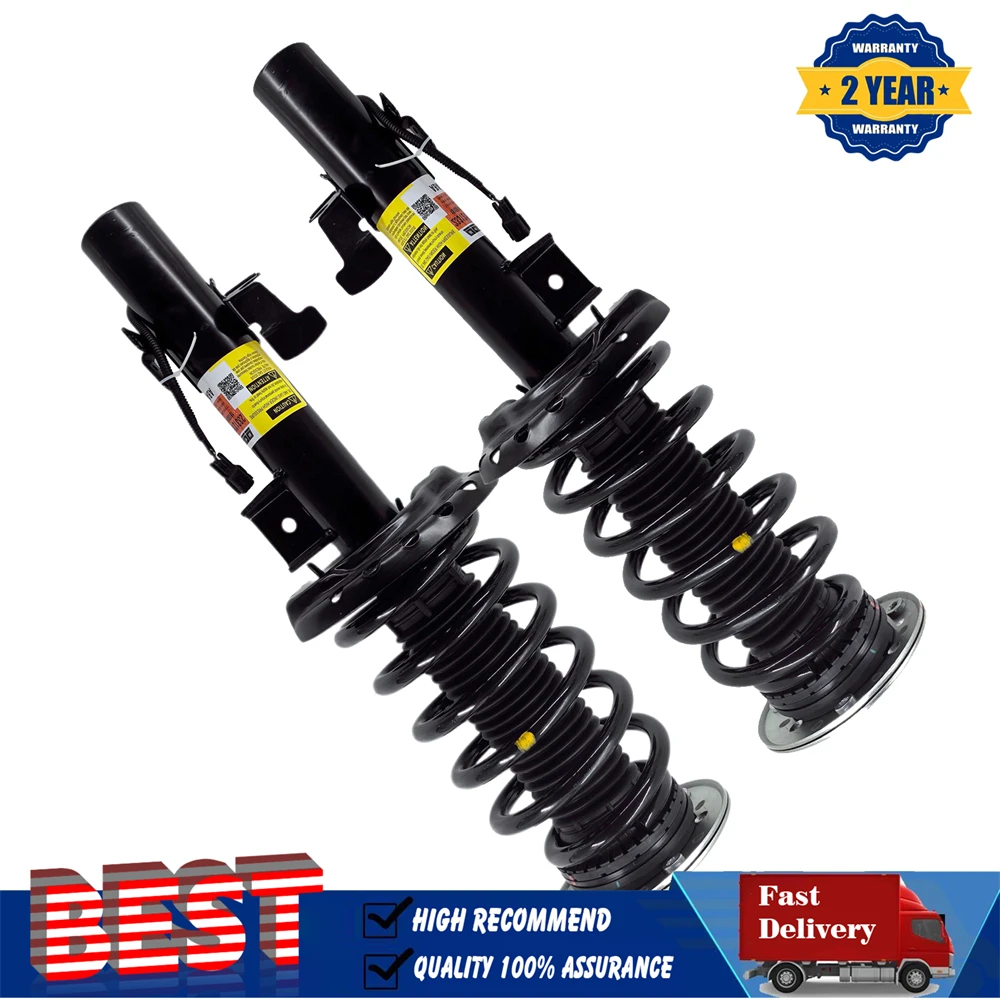 Pair Front Left Right Shock Absorber Strut Suspension w/Electric for Land Rover Range Rover Evoque LR070927 LR024444 LR024437