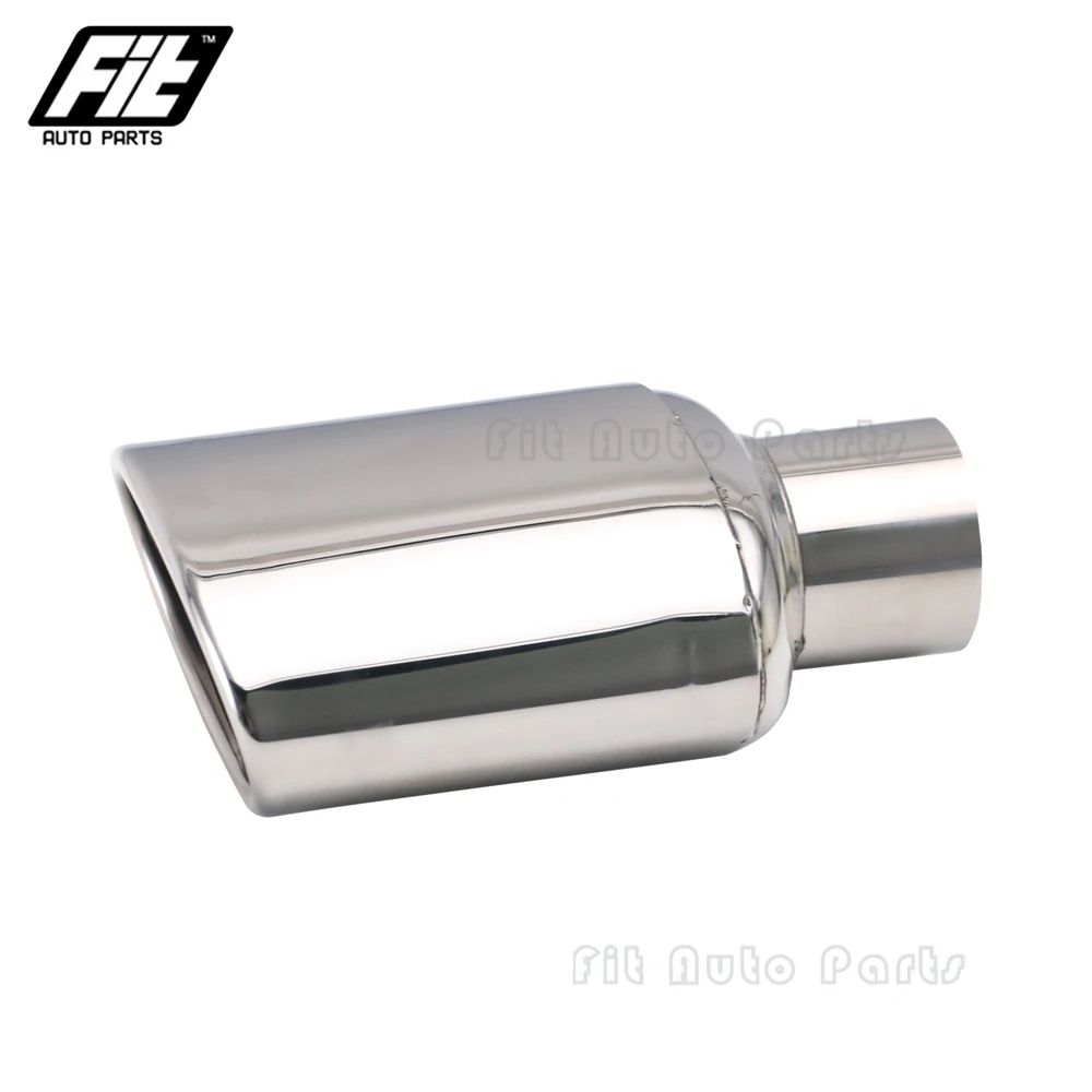 1 Stuks Auto Uitlaat Eindpunt Interface 57Mm Schuine Gewalste Uitlaat Auto Uitlaat Pijp Voor Ag Accessoires