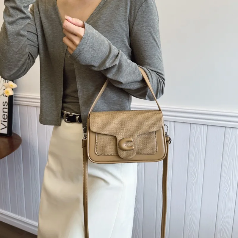 

Stylish Commuter Crossbody Bag For Women Premium Leather Vintage Design Minimalist Large Capacity Tote With Modern Letter Logo